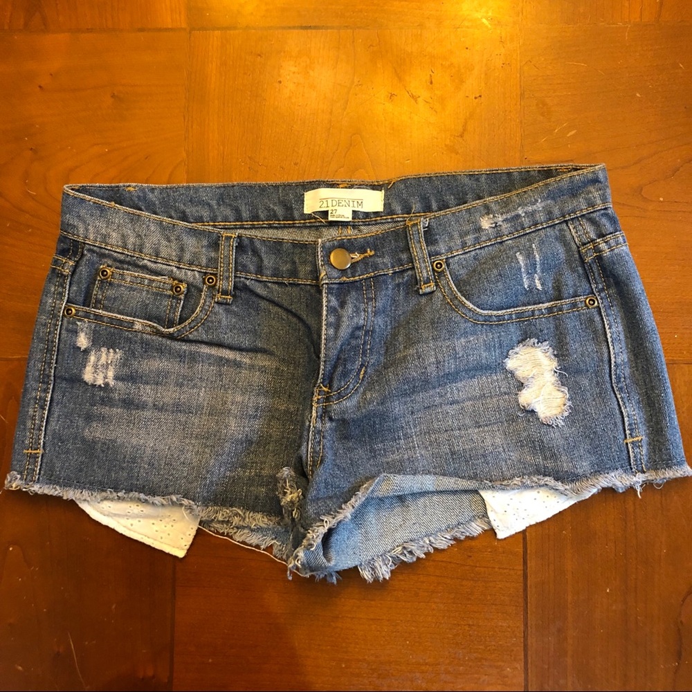 Denim shorts